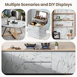 practicalWs Glossy Marble Wallpaper Peel and Stick