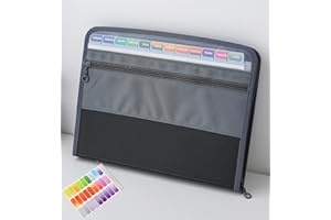 NAFY Expanding File Folder, 13 Pockets Document Organizer with Zipper, A4 Letter Size Portable Accordion Expanding File Folde