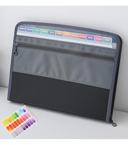 Dossier Extensible En Accordéon à 13 Poches Avec Fermeture éclair - Format A4 - 27 étiquettes