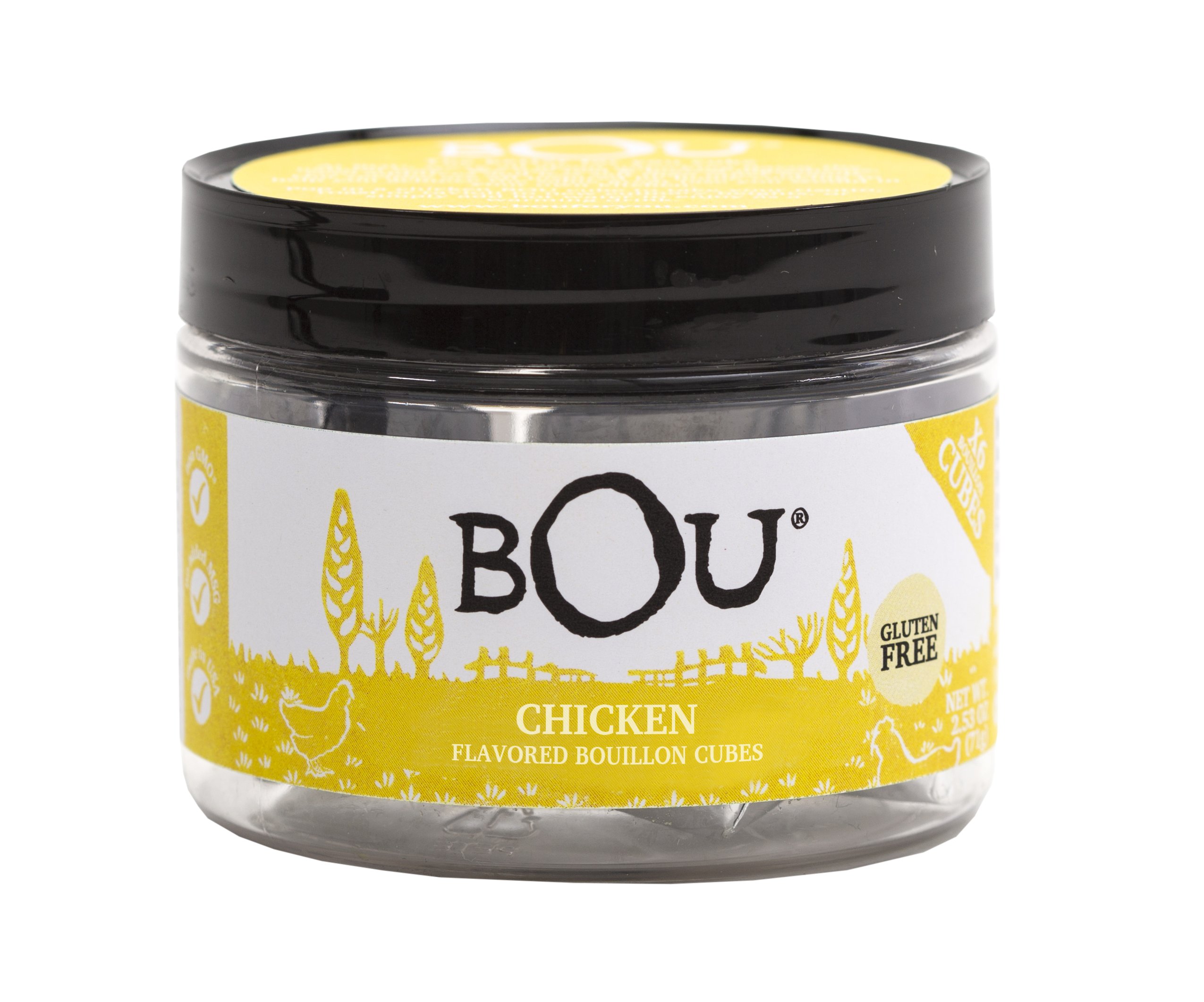 BOU Beef Flavored Bouillon Cubes, Pack of Six (6) 2.53