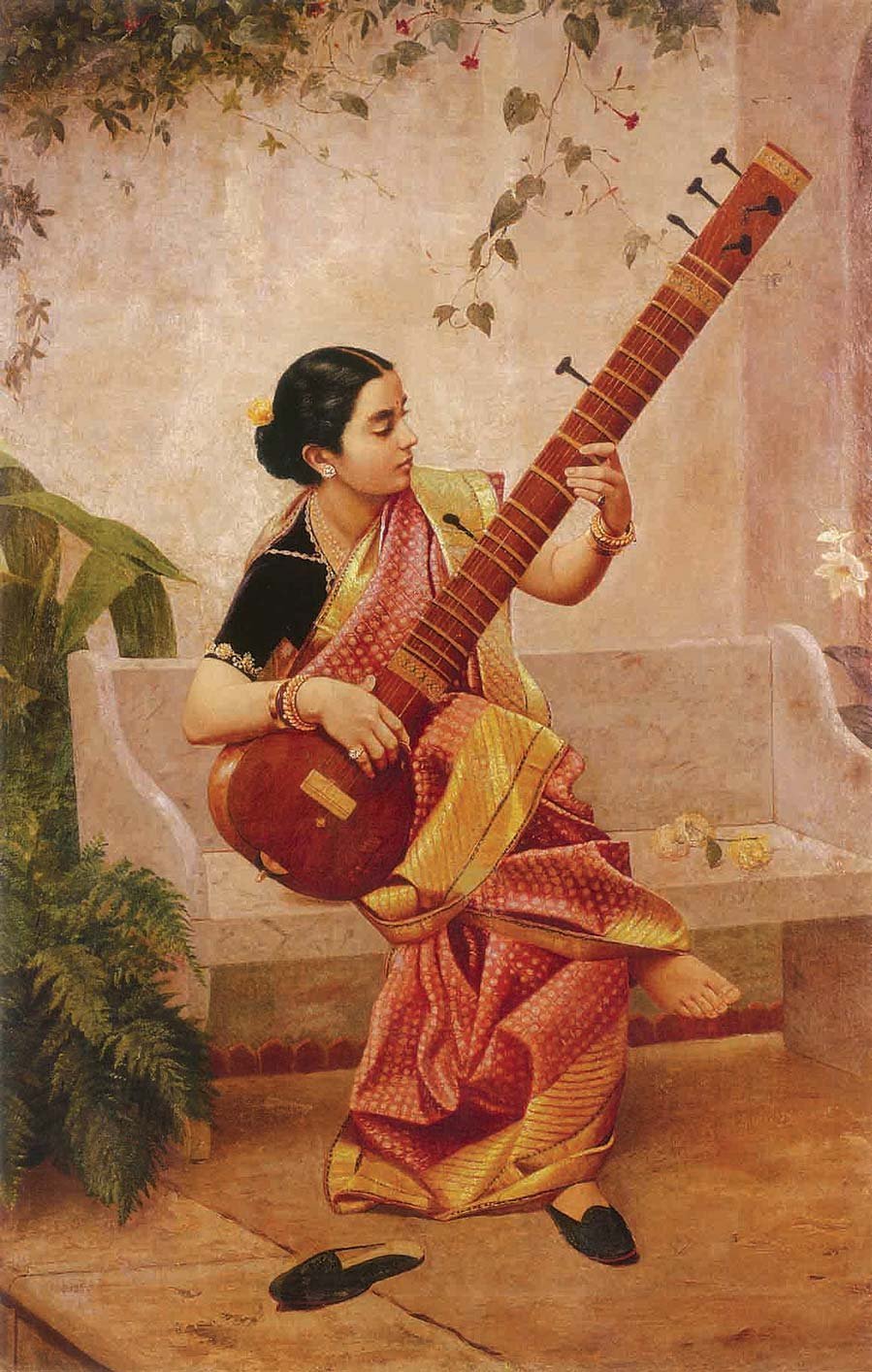 Kadambari (Unframed Canvas Prints) Raja Ravi Varma