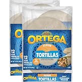 Ortega Flour Tortillas, 6 Inch, 12 Tortillas (Pack of 2)