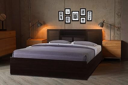 HomeTown Bolton King Size Bed with Hydraulic Storage (Wenge)