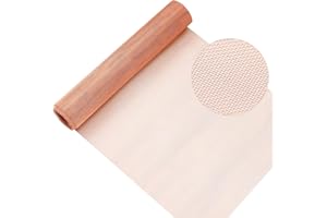 Therwen 12 Inch x 10 ft Copper Mesh Screen 99.9% Pure Copper 40 Mesh Roll Wire Fabric for Grounding Dense Filter Screen Woven