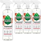 Seventh Generation All Purpose Cleaner, Degreasing Formula, Fresh Morning Meadow Scent, 23 oz (Pack of 4)