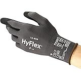 Ansell HyFlex 11-840 Nylon Light Duty Multi-Purpose Glove with Knitwrist, Abrasion/Cut Resistant, 1.21 mil Thickness, Size 7,