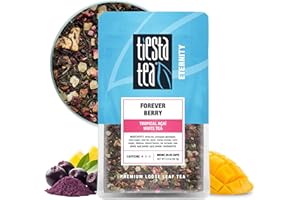 Tiesta Tea - Forever Berry Tea, Loose Leaf, Tropical Açaí White Tea, Premium Low Caffeine Tea Blend, Make Hot or Iced & Up to 25 Cups, 2 oz Resealable Pouch