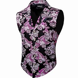 Barry.Wang Mens Paisley Purple Victorian Single