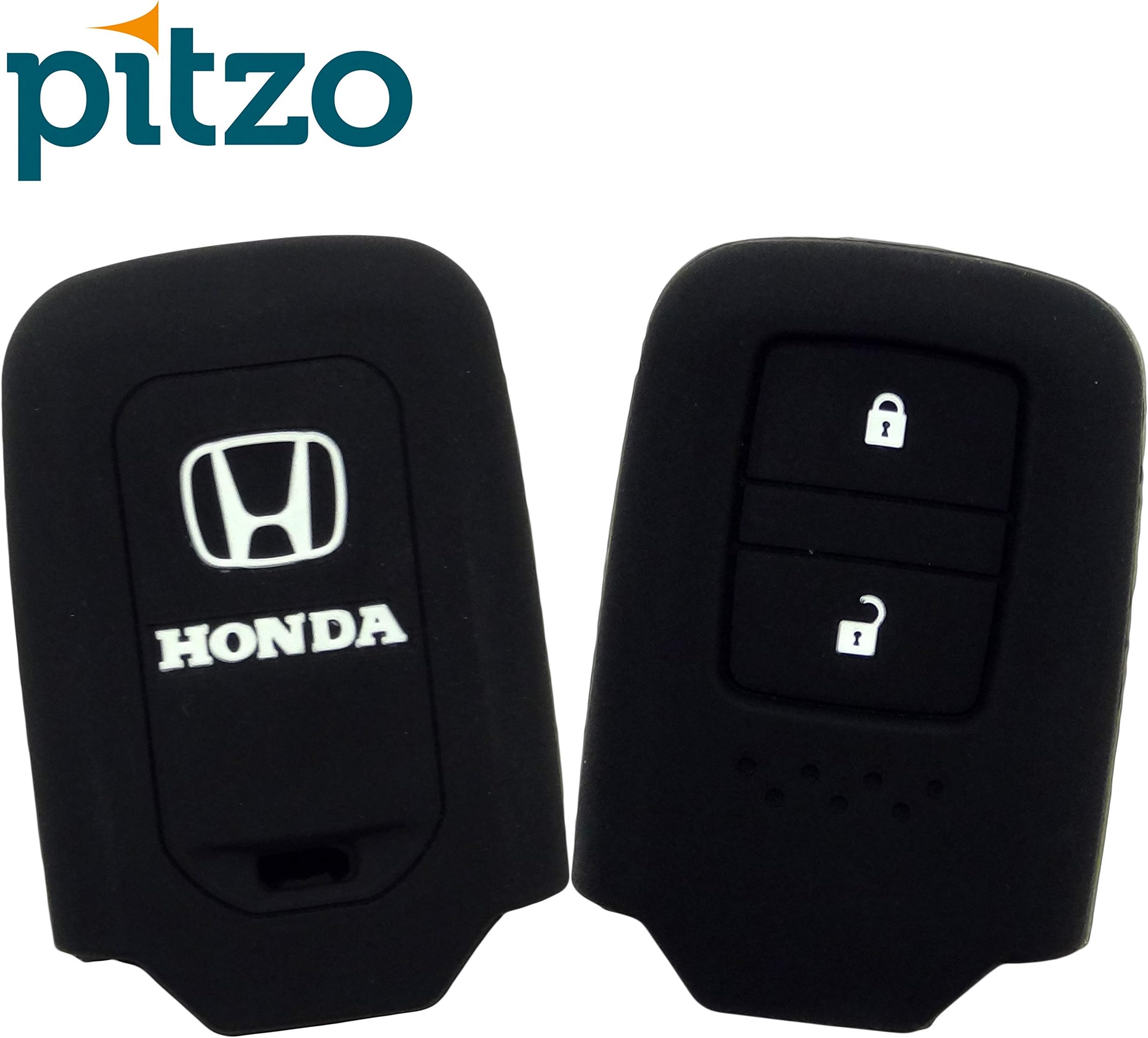 PITZO Silicone Car Key Cover for Honda BRV, WRV (only for 2 Push Button Start Models) (Black)
