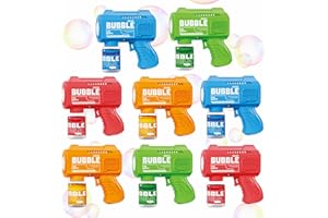 SmartYeen 8-Pack Automatic Bubble Gun,Bubble Machine Blower Outdoor Toys for Toddlers Ages 1-8 Gifts Wedding Party Favors