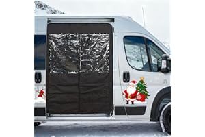 Vanhoxcci Van Chill Curtain Fit for RAM Promaster 2015-2025 High Roof Sliding Side Door, Insulated Privacy Thermal Curtain Blocks Cold with Auto-Close Magnets, for Van Life & Camping