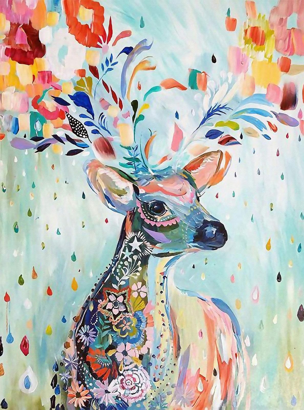 Ayiwue Diamond Painting Kits, 5D DIY Diamond Painting for Adults Kids,Full Drill Diamond Art Perfect Diamond Embroidery Paintings for Home Wall Decor (Deer)