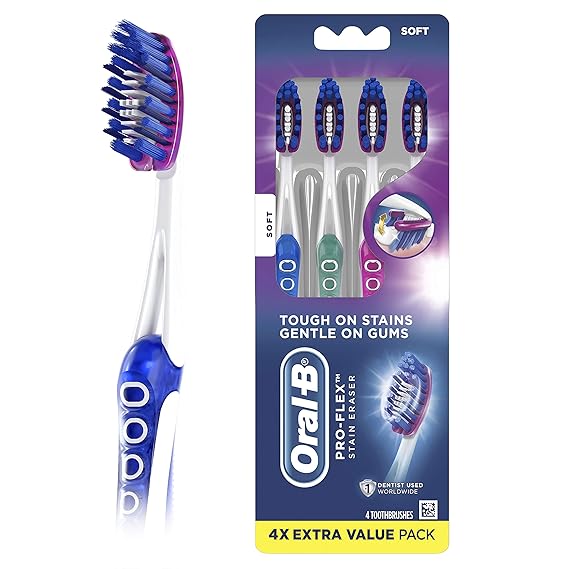 Amazon Com Oral B 3d White Luxe Pro Flex Manual Soft Toothbrush 4 Count 5823815673 Beauty
