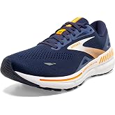 Brooks Men&rsquo;s Adrenaline GTS 23 Supportive Running Shoe - Peacoat/Ultramarina/Orange - 8 Medium