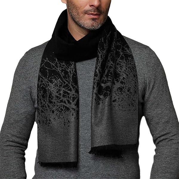 XUYUZUAU 100 Silk Scarves for Men Fashion Neck Scarf Double