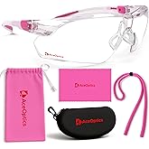 Aceoptics Safety Glasses – ANSI Z87 Certified, 5X Anti-Fog ClearShield™ Lenses with Premium Hard Case & Accessory Bundle