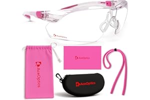 Aceoptics Safety Glasses – ANSI Z87 Certified, 5X Anti-Fog ClearShield™ Lenses with Premium Hard Case & Accessory Bundle