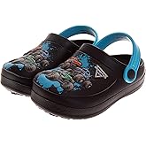 Boys Monster Jam Clog Sandals Grave Digger Megalodon El Toro Loco Slip-On Slides Closed Toe Clogs with Backstrap Sizes: 5-10 Toddler 11-12 Little Kid