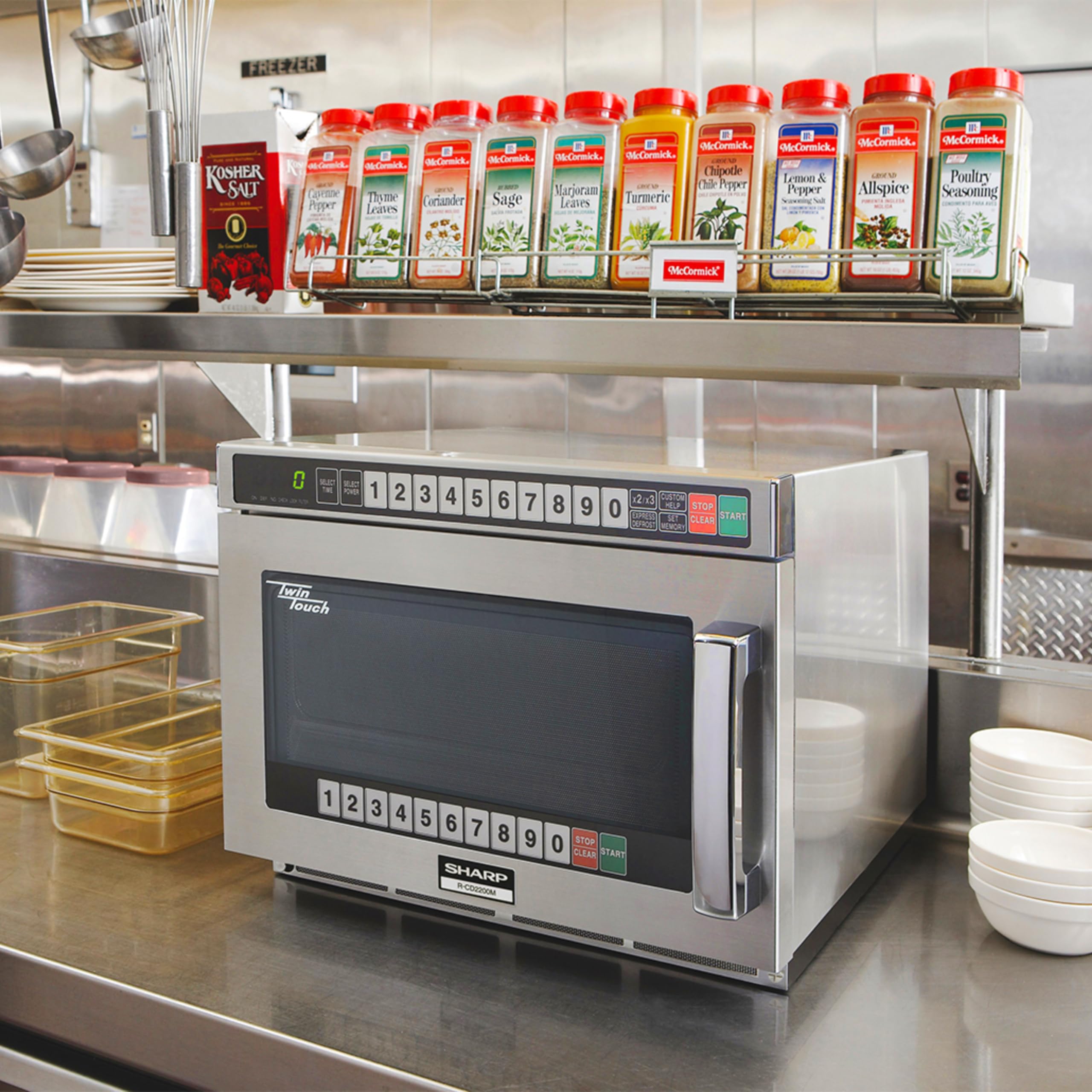 Sharp R-CD1800M Commercial Microwave, Silver