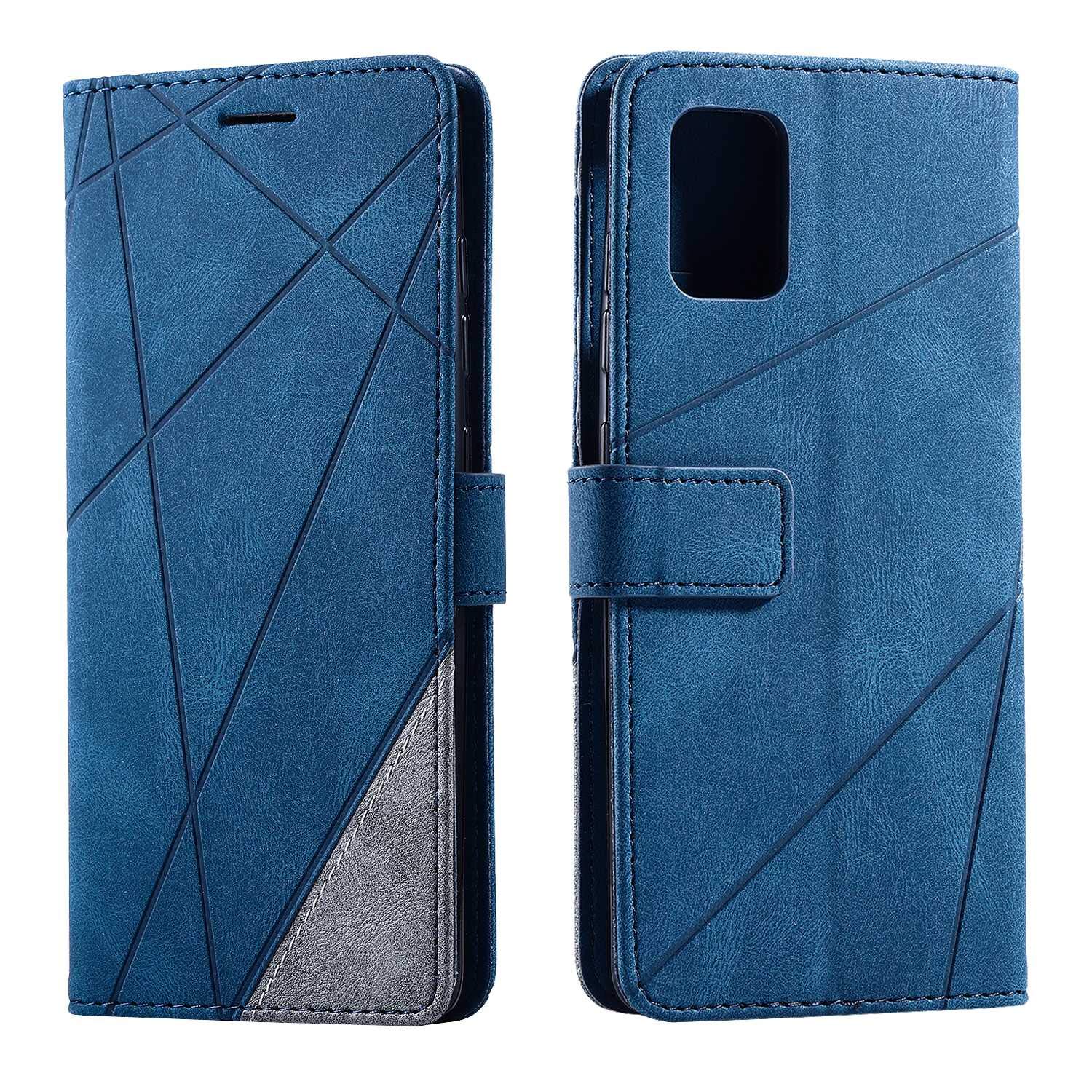 SONWO Case for Galaxy A51 Case, Premium Leather Flip Wallet Case Magnetic Closure Card Slots Kickstand Phone Case for Samsung Galaxy A51, Blue