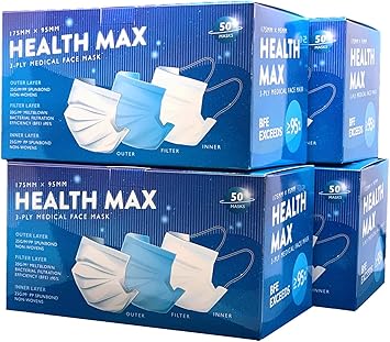 Download Free Amazon Com Healthmax 3 Ply Procedural Atsm Class 1 Disposable Face Mask 200 Count Product Name Home Improvement PSD Mockup Template