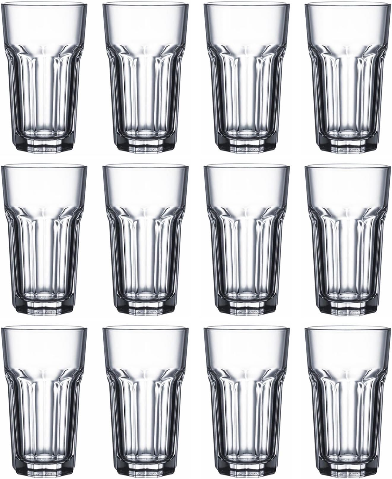 12 x Anchor Hocking 16oz 45cl New Orleans Cooler Tumbler Hi-Ball Glasses 16cm Tall