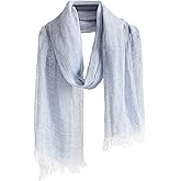 Jeelow Lightweight Summer Scarf Light Shawl Wrap Linen Feel Scarves For Men And Women