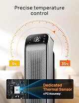 Dreo 25 Inch Ceramic Space Heater with Remote 70° Oscillation 4 Modes view 7