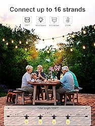 Svater Outdoor String Lights 100 FT, Patio Lights