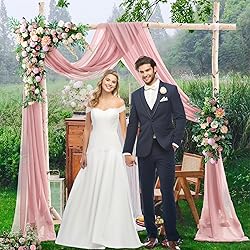 Wedding Arch Draping Fabric 2 Panels 18Ft Dusty