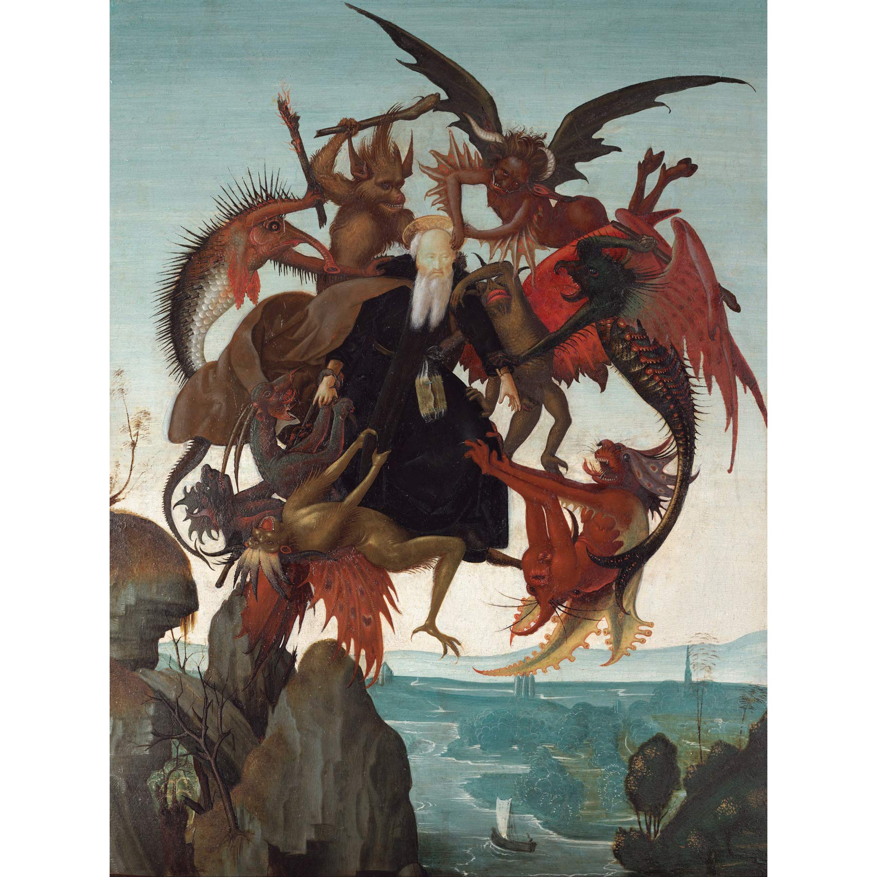 Michelangelo Buonarroti The Torment Of Saint Anthony Large Wall Art Print Canvas Premium Poster Mural