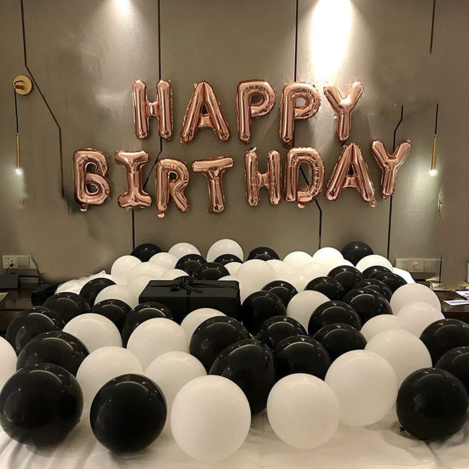 Ksm Happy Birthday Letters Foil Balloon Set Decoration For Room
