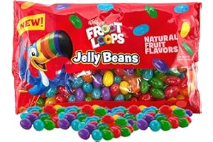 GALERIE Froot Loop Flavored Gourmet Jellybeans, Bulk Multicolored Fruit Cereal Flavored Jelly Beans, Candy Basket Fillers, 12 Ounces