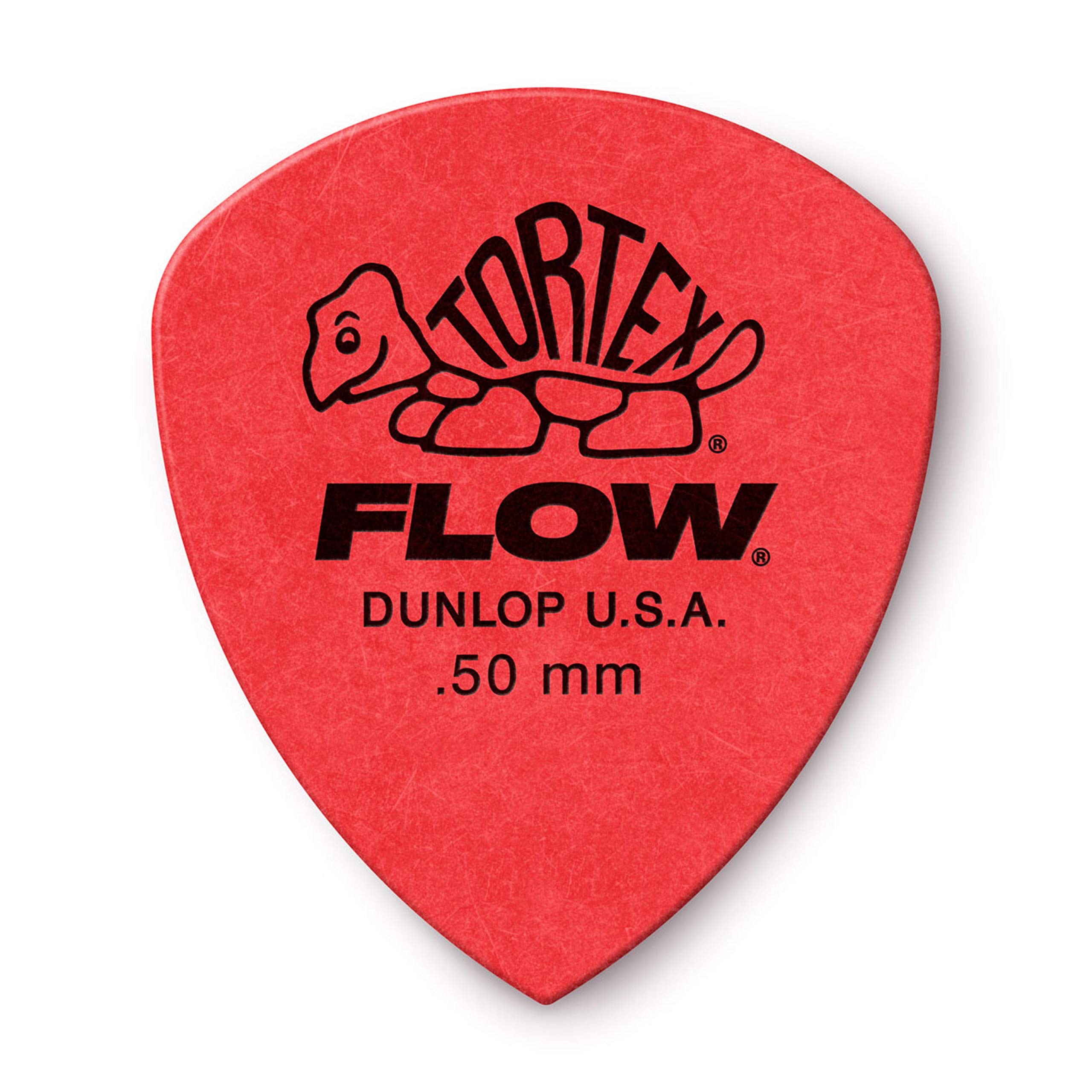DUNLOP TORTEX® FLOW® PICKS – Standard .50 mm – Red (Set of 12 pieces)