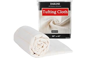 DABLINE 80" x 40" Primary Tufting Cloth for Rug Making and Punch Needle, Premium Monks Cloth for Cut and Loop Pile Tufting Guns, Tufting Fabric with Marked Lines (80" x 40")
