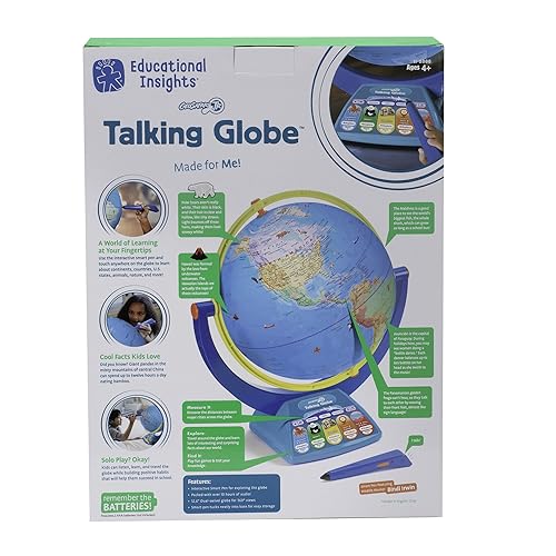 Educational Insights GeoSafari Talking Globe Featuring Bindi Irwin  Interactive Globe for Children, World