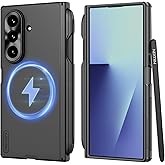 Nillkin for Samsung Galaxy Z Fold 7 Case with S Pen Holder, [Compatible with MagSafe][Hinge Protection] HD Screen Protector Frosted Matte Texture Slim Fit Phone Case for Galaxy Z Fold 7 Black