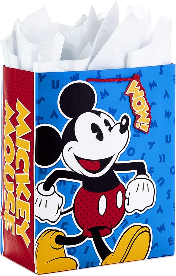 Hallmark 13" Large Disney Gift Bag with Tissue Paper for Birthdays