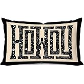 QICLM Boho Witchy Howdy Western Pillow Covers 12x20, Western Gifts for Women, Mystical Celestial Southwestern Decorative Lumbar Pillow Covers for Bedroom Living Room Home Office