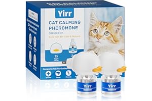 Yirr Cat Calming Diffuser, Therapet MD Cat Diffuser, Cat Pheromones Calming Diffuser, Multicat Calming Diffuser, Relaxing Pheromone for Cat Relief Stress Anxiety Fighting Scratching, 2 Pack(48ml)