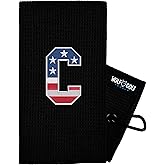 Wolf Golf Towels USA Monogrammed Personalized Golf Towel | Custom Golf Towels for Golf Bags for Men or Women