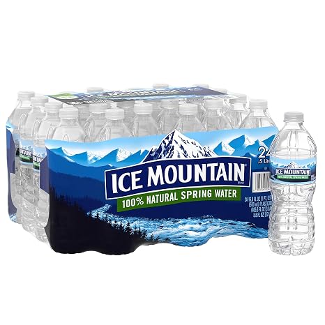 Ice mountain (r) bottled Water 24/.5l bottles 405.89oz (083046004027)