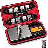 UNIWEIGH Travel Digital Pocket Scale 200g/0.01g, Digital Gram Scales, Mini Food Scale with 50g Calibration Weight for Food, P