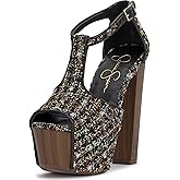 Jessica Simpson Womens Dany 3 Floral Heeled Platform Sandals