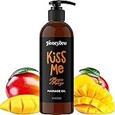 Mango Sensual Massage Oil for Couples - Alluring Tropical Full Body Massage Oil for Date Night and Nourishing Body Moisturizer with Sweet Almond - Vegan Non Staining Non Greasy Smooth Gliding Formula