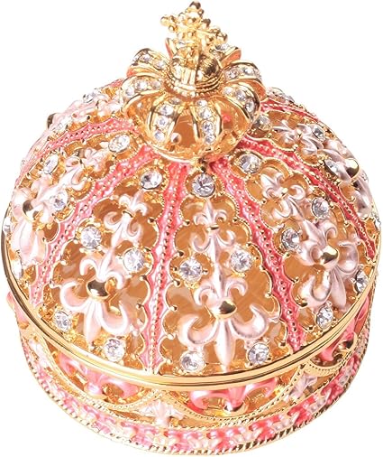 Amazon クリスタルジュエリーボックスのトップブランド ピィアース Piearth クラウン ピンク 王冠 ジュエリーボックス ピィアース直営ショップ ジュエリー収納 オンライン通販