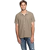 GUESS Mens Short Sleeve Pointelle Knit Shirt