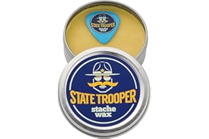 STATE TROOPER STACHE WAX Mustache Wax - Medium Hold - Citrus Scent - Two Ounce Tin