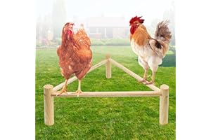 SYMDROMIA Chicken Toys, Chicken Coop Accessories, Chicken Perch, Strong Roosting Bar for Coop & Brooder, Chicken Perches Roosting, Training Perch for Large Bird, Parrots, Macaw, Chicken Wood Stand for Hen Chick
