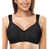 ZeroBound Women's Minimizer Bras Comfort Cushion Strap Wirefree Full Coverage Large Bust Non-Padded Bra